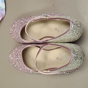 Purple and silver ombre kitten heels LIKE NEW!!! Kids 13-1